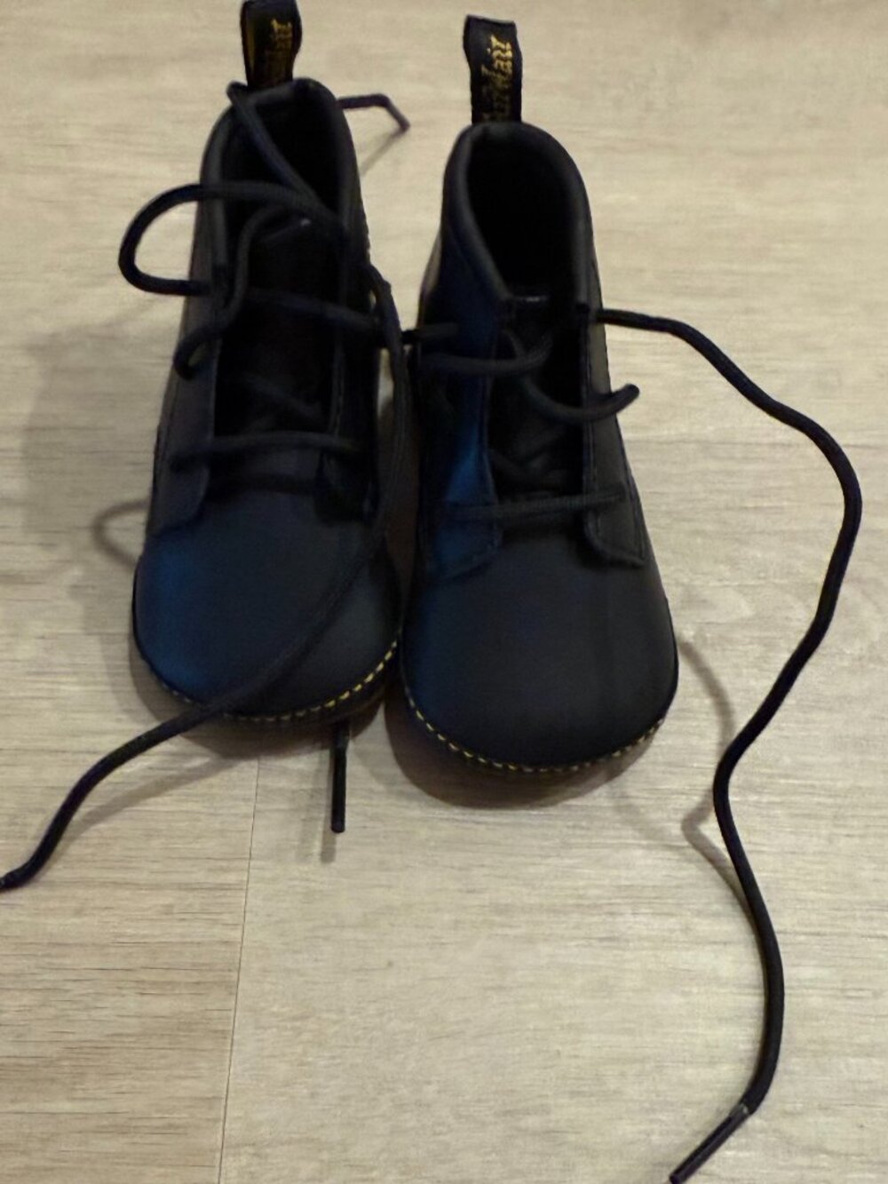 Doc Martens Black Lace Up 1460 Crib Booties Size 3